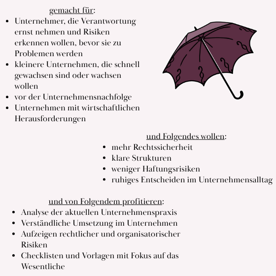 für kleinere Unternehmen ohne eigene Rechtsabteilung